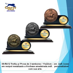 Troféu p/ Prova de 3 tambores