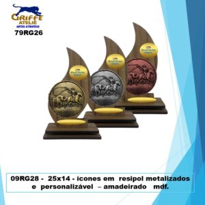 09RG28 - 25x14 - Trofeu para Rodeio