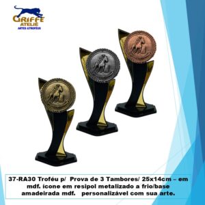 Troféu p/ Prova de 3 Tambores.