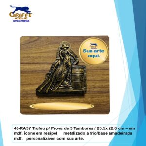 Troféu p/ Prova de 3 Tambores