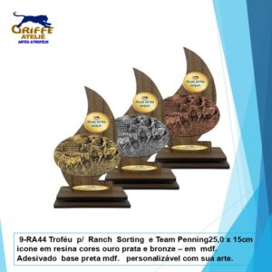 Troféu p/ Ranch Sorting e Team Penning