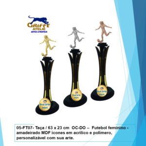 Taça p/ Futebol feminino