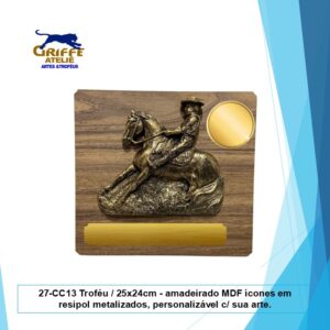 27-CC13 Troféu para cavalo Crioulo