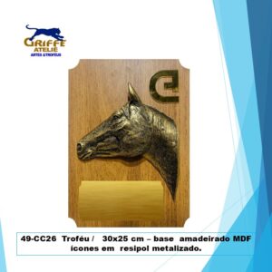 49-CC26 Troféu para cavalo Crioulo