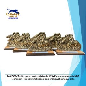 24-CCO8- Troféu para cavalo paleteada